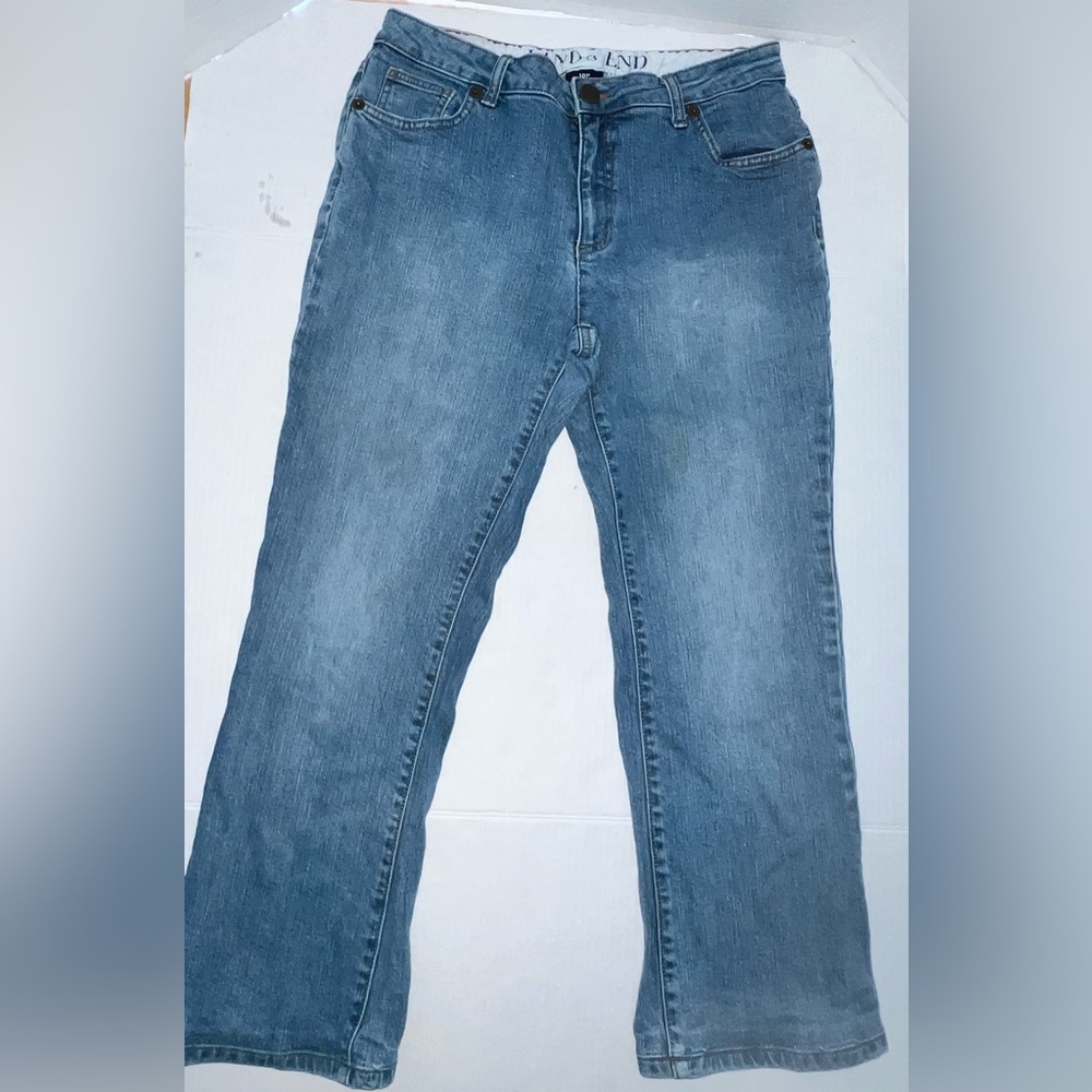Lands’ End Original Fit Modern Waist Boot Leg jeans size 10P petite EUC